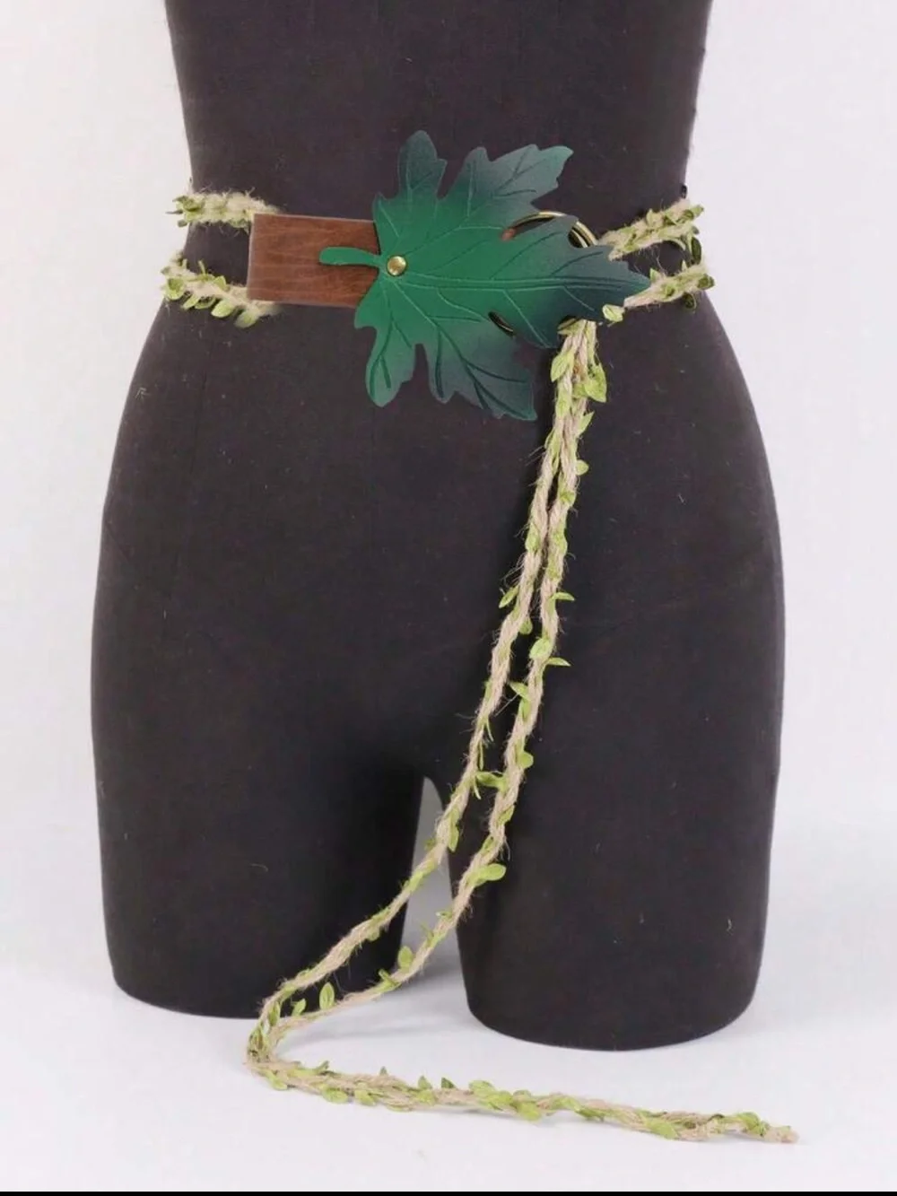 Green Leaf Waist Belt - Boho Forest Fairy Style - New